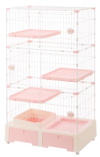 新品　キャットケージ　キャットゲージ　3段　ピンク　猫用品　多機能　大型　ケージ 猫 ケージ キャスター ピンク」の人気商品一覧 | 安い商品を通販